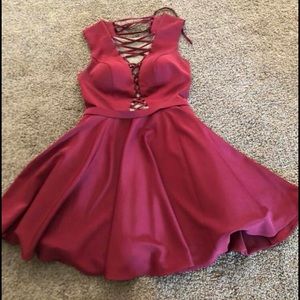 Red short dress, size 8